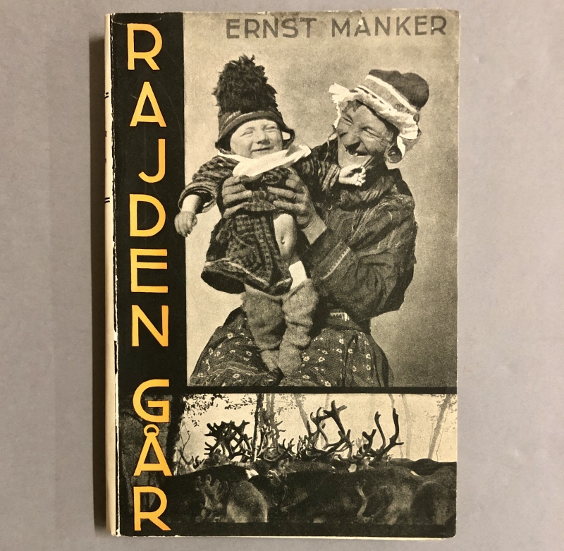 Bok. Ernst Manker: Rajden går. Svensk Bokkonst 1934, nr 20