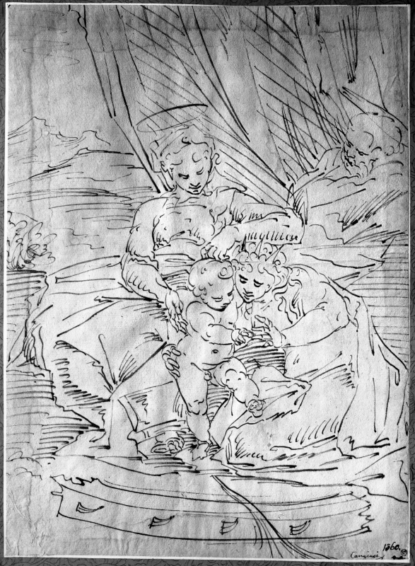 Jungfrun och barnet, Sankta Katarina och Josef
