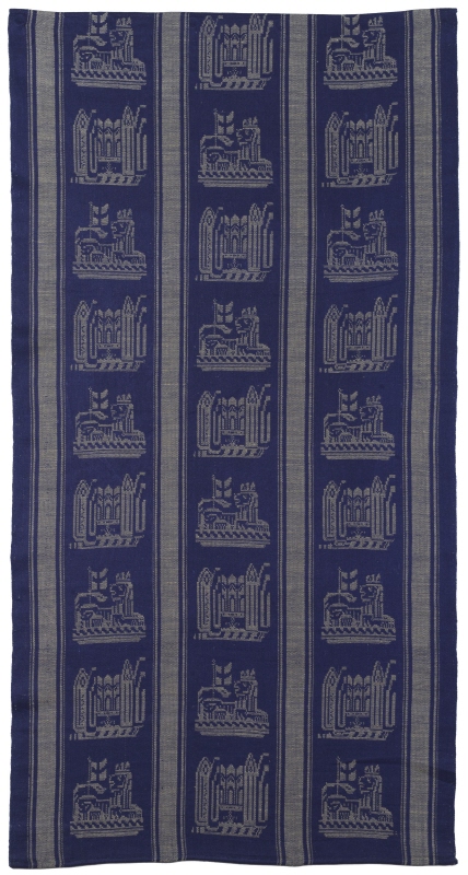 Linen Damask "Lion and Skyscrapers"