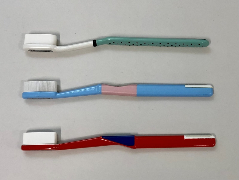 Prototyp till tandborstar, 3 st. Åskådningsmodeller