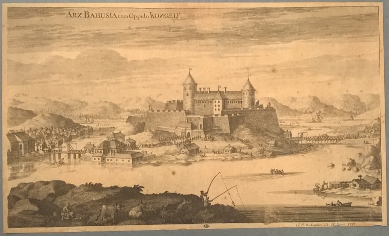 Bohus fästning med staden Kungälv