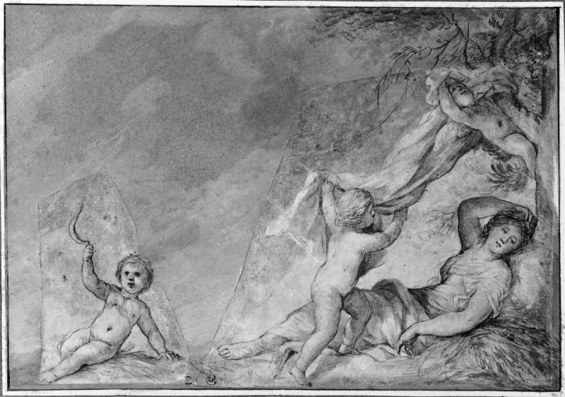 Spring. Preparatory study for ceiling in the Louvre, 1656