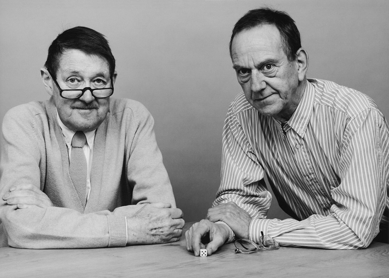 John Melin (1921-1992), grafisk formgivare och Anders Österlin (född 1926), konstnär och grafisk formgivare
