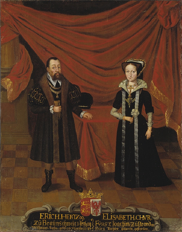 Portraits of Duke Erik I of Brunswick-Calenberg and Duchess Elisabet, Princess of Brandenburg