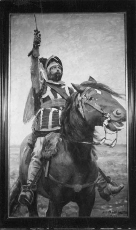 Häst med ryttare. Studie till Gustav II Adolf i slaget vid Lützen
