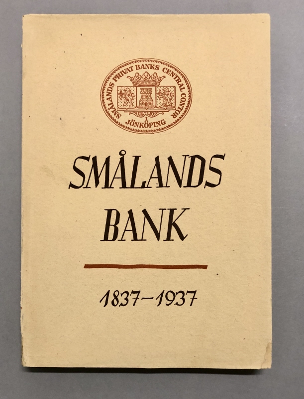 Bok. Smålands bank 1837-1937