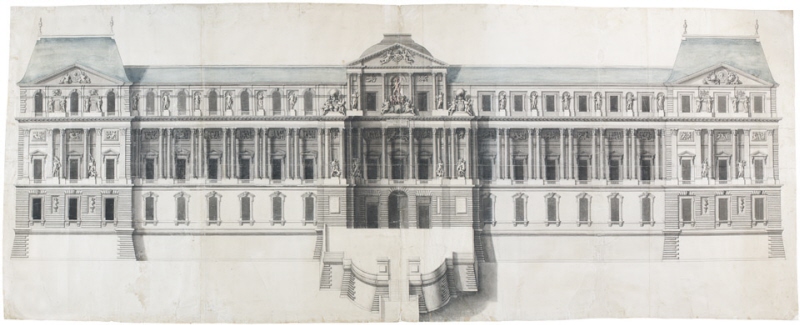 Design for the east facade of the Louvre, Paris
