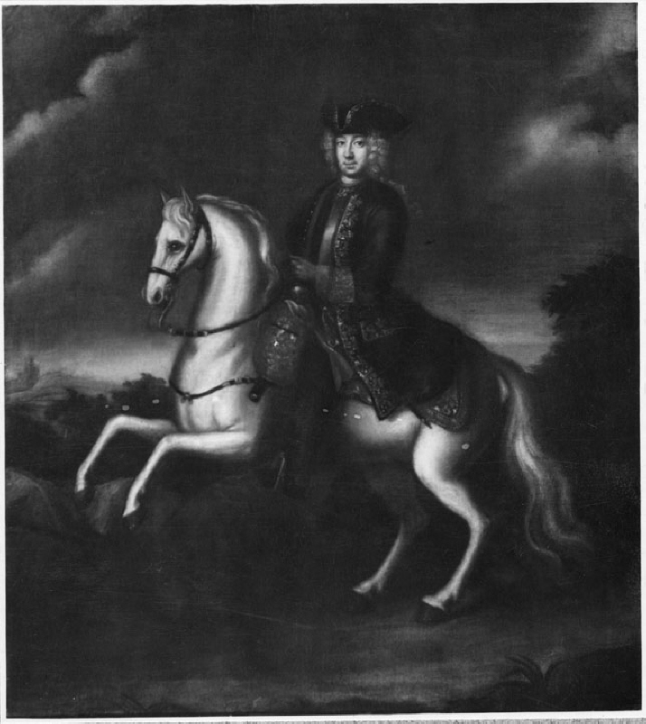 Fredrik I (1676-1751), count of Hessen-Kassel, king of Sweden, married to 1. Lovisa Dorotea Sofia of Prussia, 2. Ulrika Eleonora t. Y. of Sweden