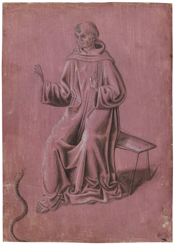 Friar frightened by a snake