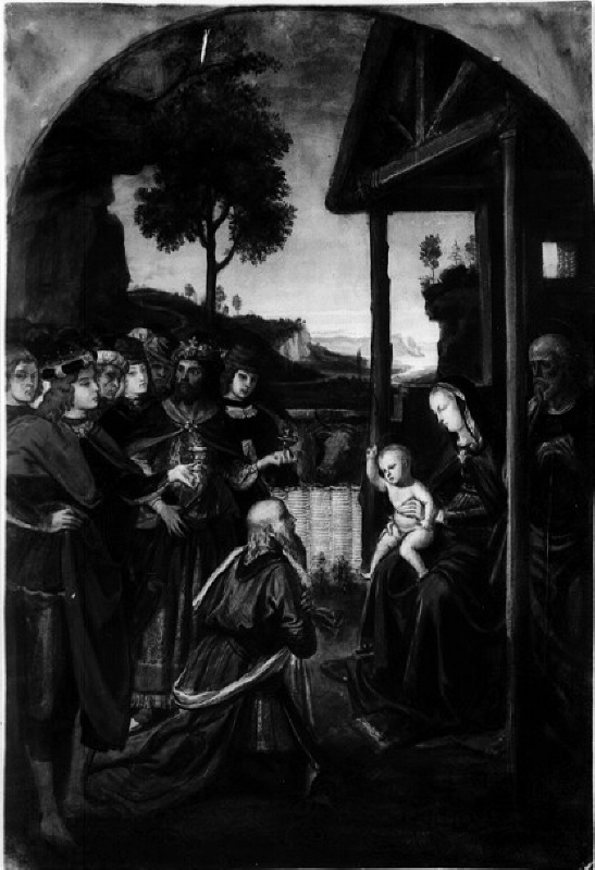 Konungarnas tillbedjan. Efter målning i Galleriet, Perugia