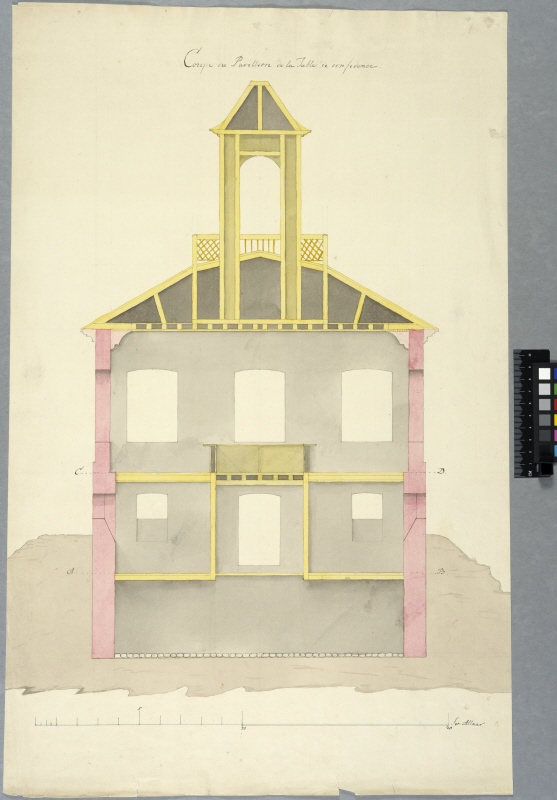 Design for a Pavilion (the Confidence) for the Chinese Pavilion at Drottningholm. Section