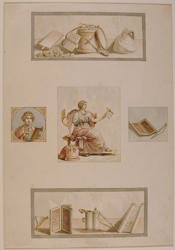 Antika skrivdon inspirerade av fresker i Herculaneum