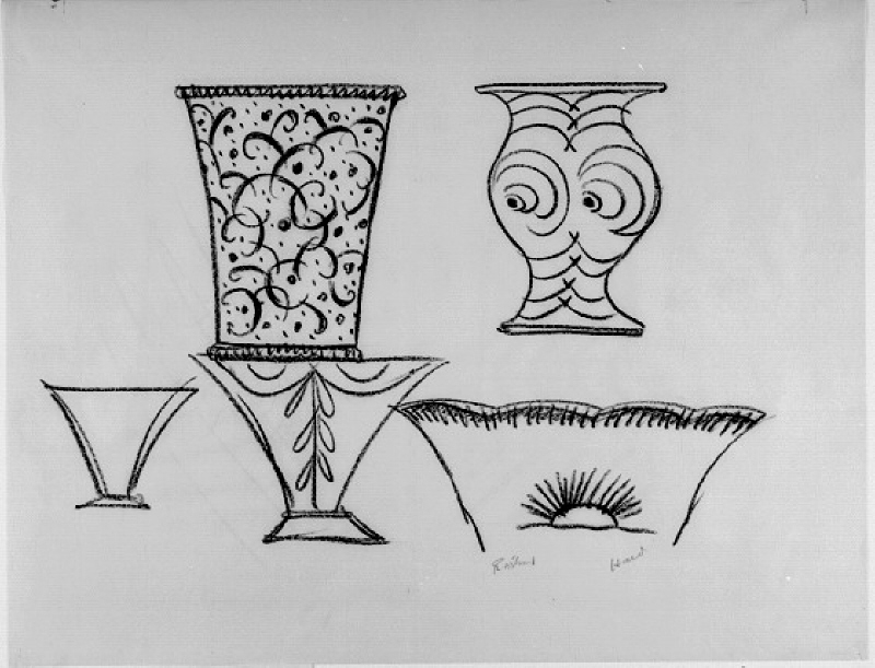 Skisser till vaser