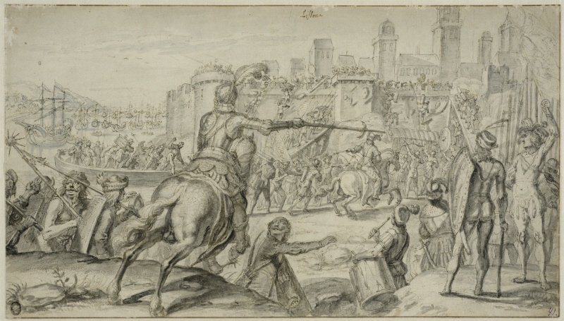 Lisbon Captured by French Troops under Robert of Normandy