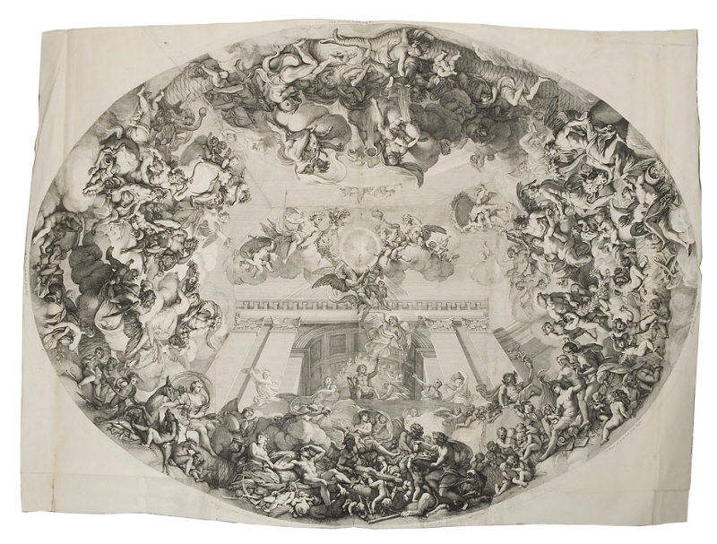 Plafond (ej utförd), Vaux le Vicomte, Frankrike