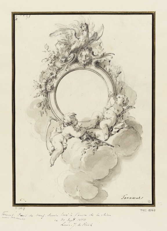 Frame with a Rooster and Putti