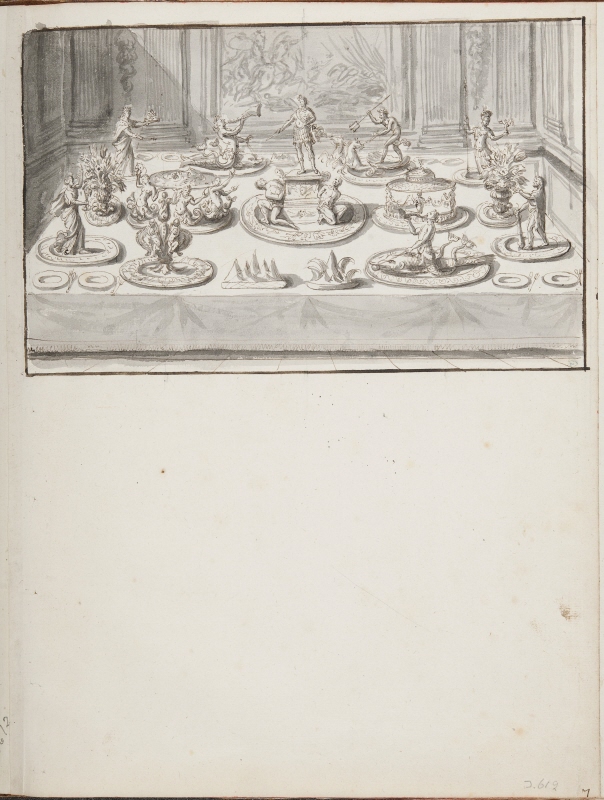 Bankettbord med trionfi för kardinal Leopold av Medici