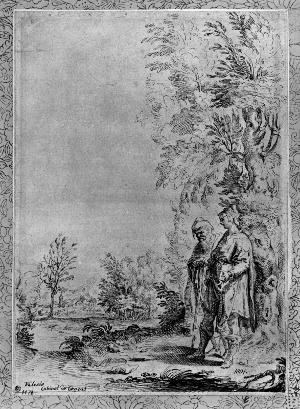 Two men in a landscape setting