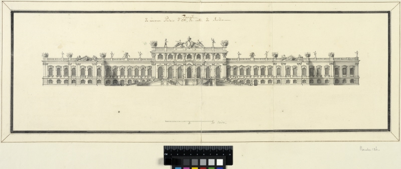 The Third Summer Palace, St. Petersburg. Elevation of the main facade towards the Moika