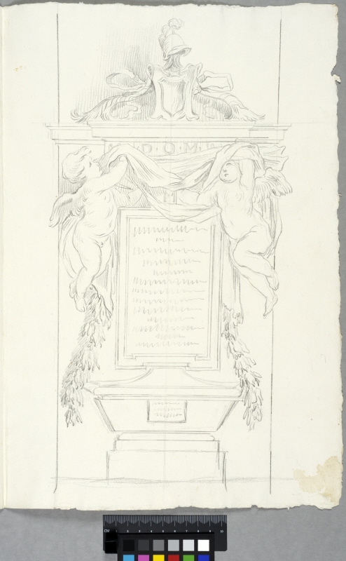 Study of the Cenotaph for Adrian Vryburch by Francois Duquesnoy in S. Maria dell'Anima, Rome