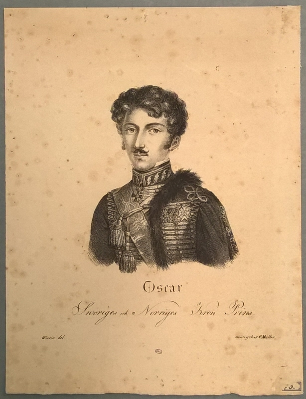 Oscar I (1799-1859), kung av Sverige och Norge, g.m. Josefina av Leuchtenberg, som kronprins