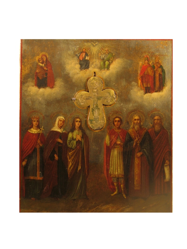 Selected Saints with metal cross