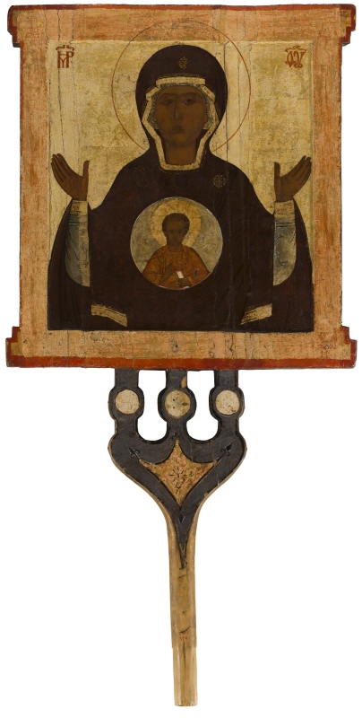 Processional icon with the Mother of God of the Sign (obverse)