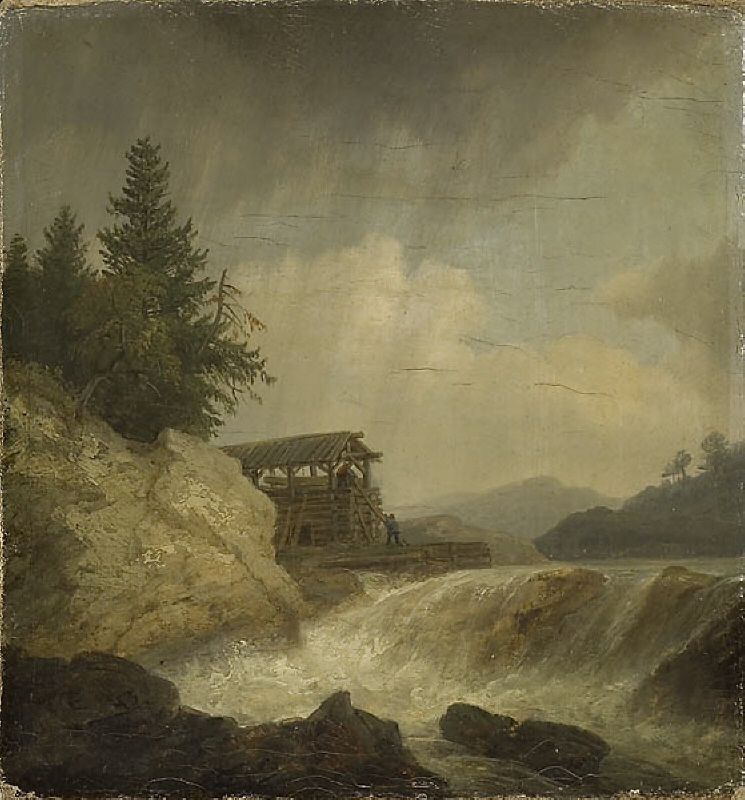 Nordic Landscape with a Waterfall