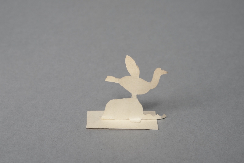Bird with raised wings [one of 36 figures]