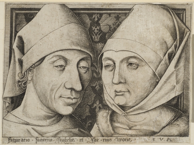 Porträtt av Israhel van Meckenem och hans hustru Ida