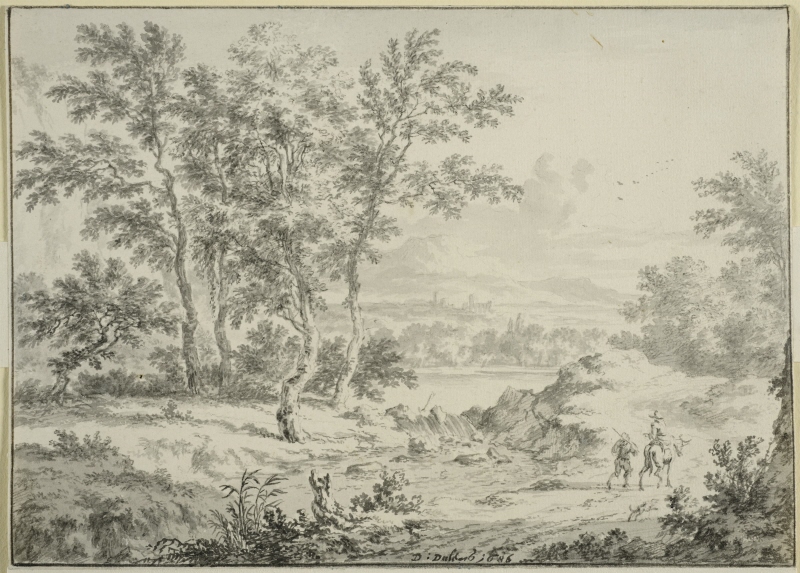 Italian Landscape with Two Travellers