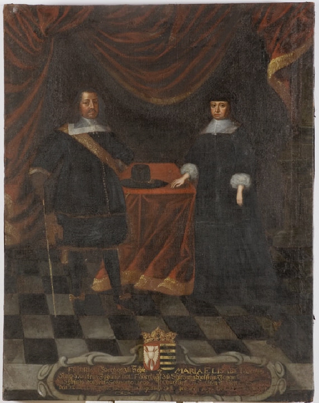 Fredrik III, 1597-1659, hertig av Holstein Gottorp Maria Elisabet, 1610-1684, prinsessa av Sachsen