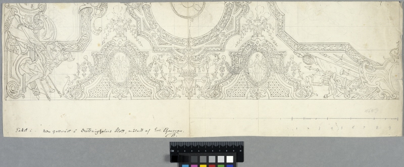 Design for a Corner of the Ceiling of the Lower Gallery at the Drottningholm Palace