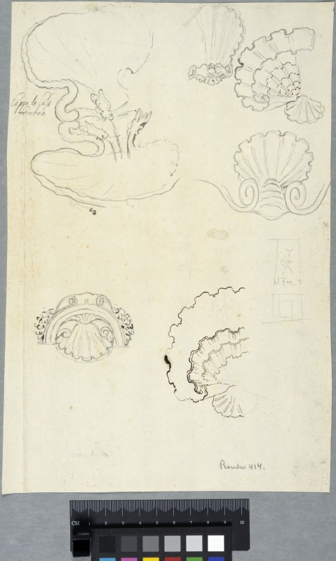 Sketches of Shell-shaped Fountains, Rome