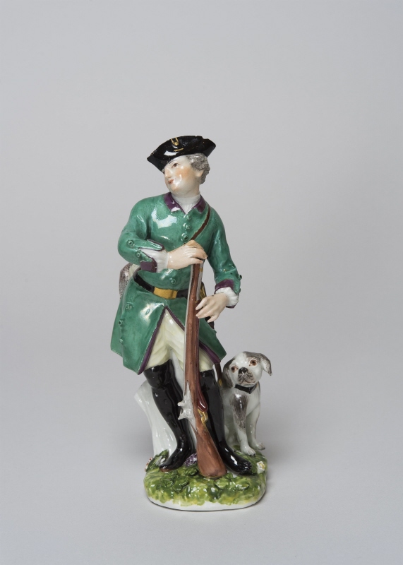 Figurine ”Hunter with dog”