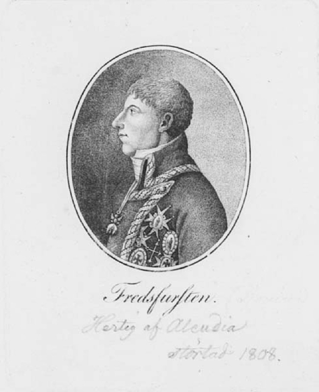 Porträtt av Manuel Godoy minister med mera. Hertig av Alcudia, "Fredsfursten"