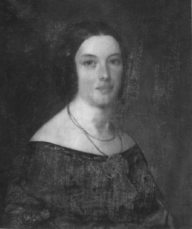 Porträtt av Corinna Bruhn (f. 1812?), g. Holmström