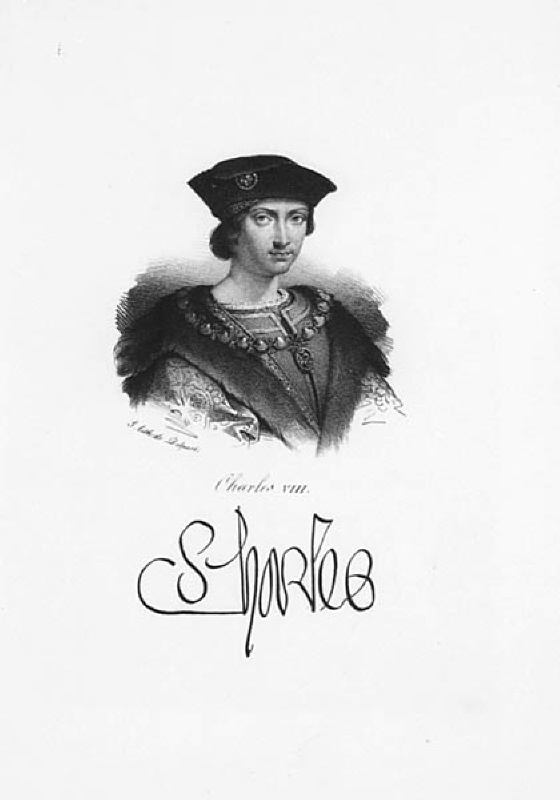 Porträtt av Charles VIII