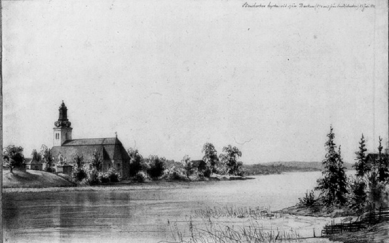 Söderberkes kyrka vid sjön Barken