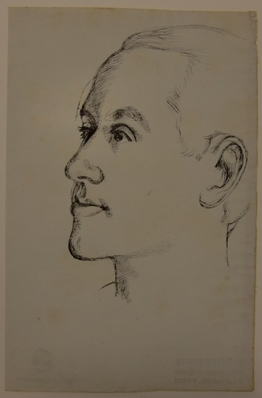 René Char (1907-1988), fransk poet, 3/4-porträtt
