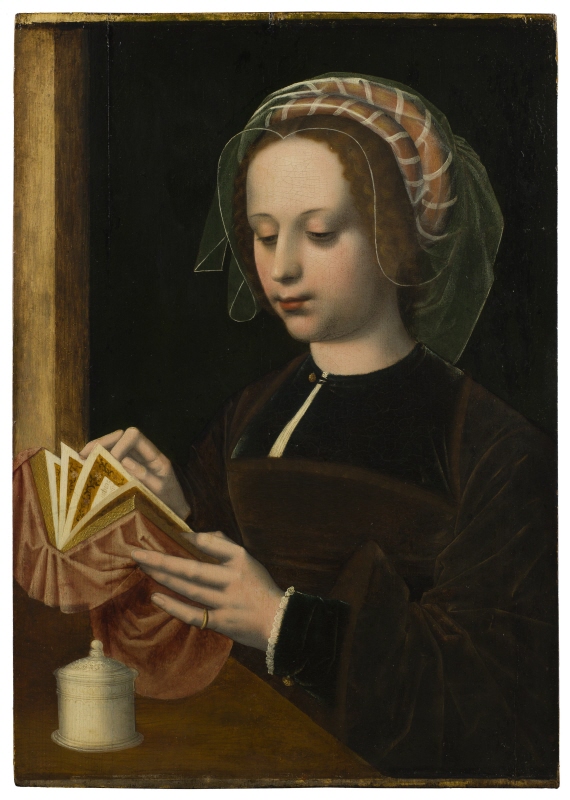 Maria Magdalena läsande en bok