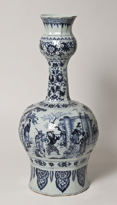 Round vase with a tall neck