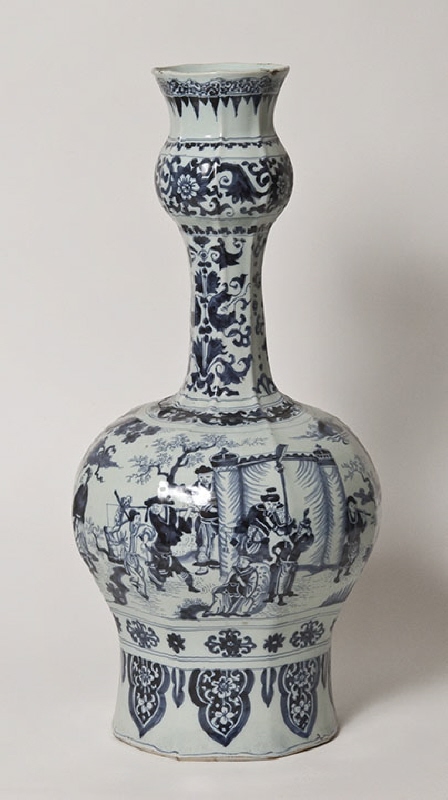 Round vase with a tall neck