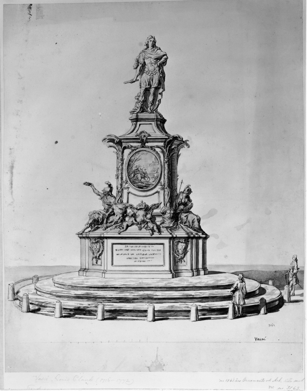 Skiss till monument för Ludvig XV