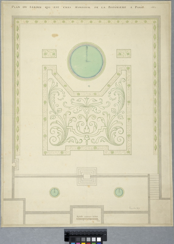Plan of the Garden at the Home of Monsieur La Basinieres [later Hôtel de Bouillon]