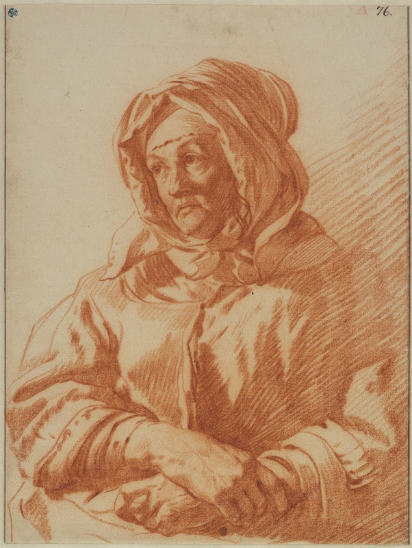 Portrait of an Elderly Woman Wearing a Kerchief