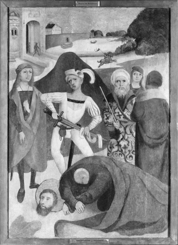 St Kristoffer och ett biskopshelgon / Martyr som halshugges
