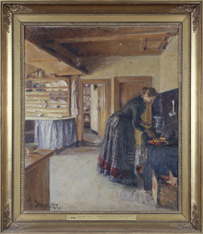 Kitchen, with the artist's Wife