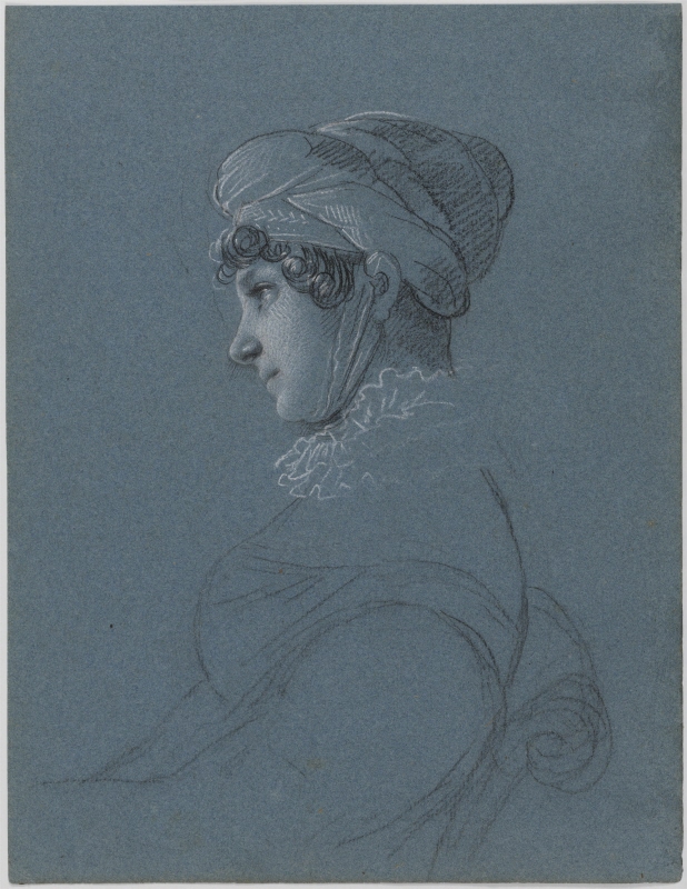 Porträtt av kvinna i profil
