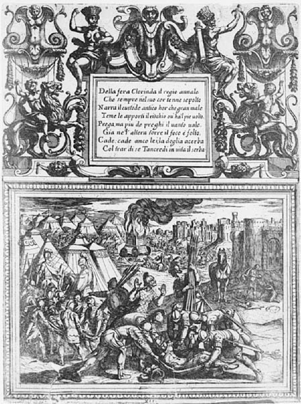 Tassos "Gerusalemme liberata" (1562). Illustration till "Canto XII"